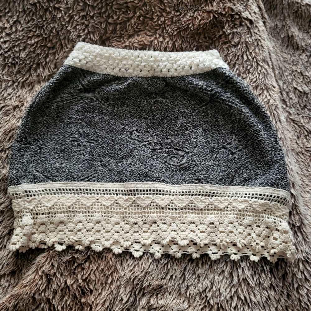 Knit mini skirt